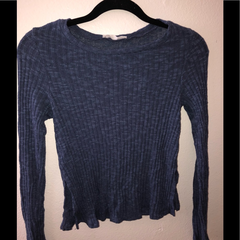 blue sweater